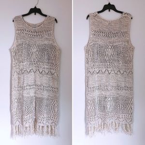 Knit sleeveless midi dress